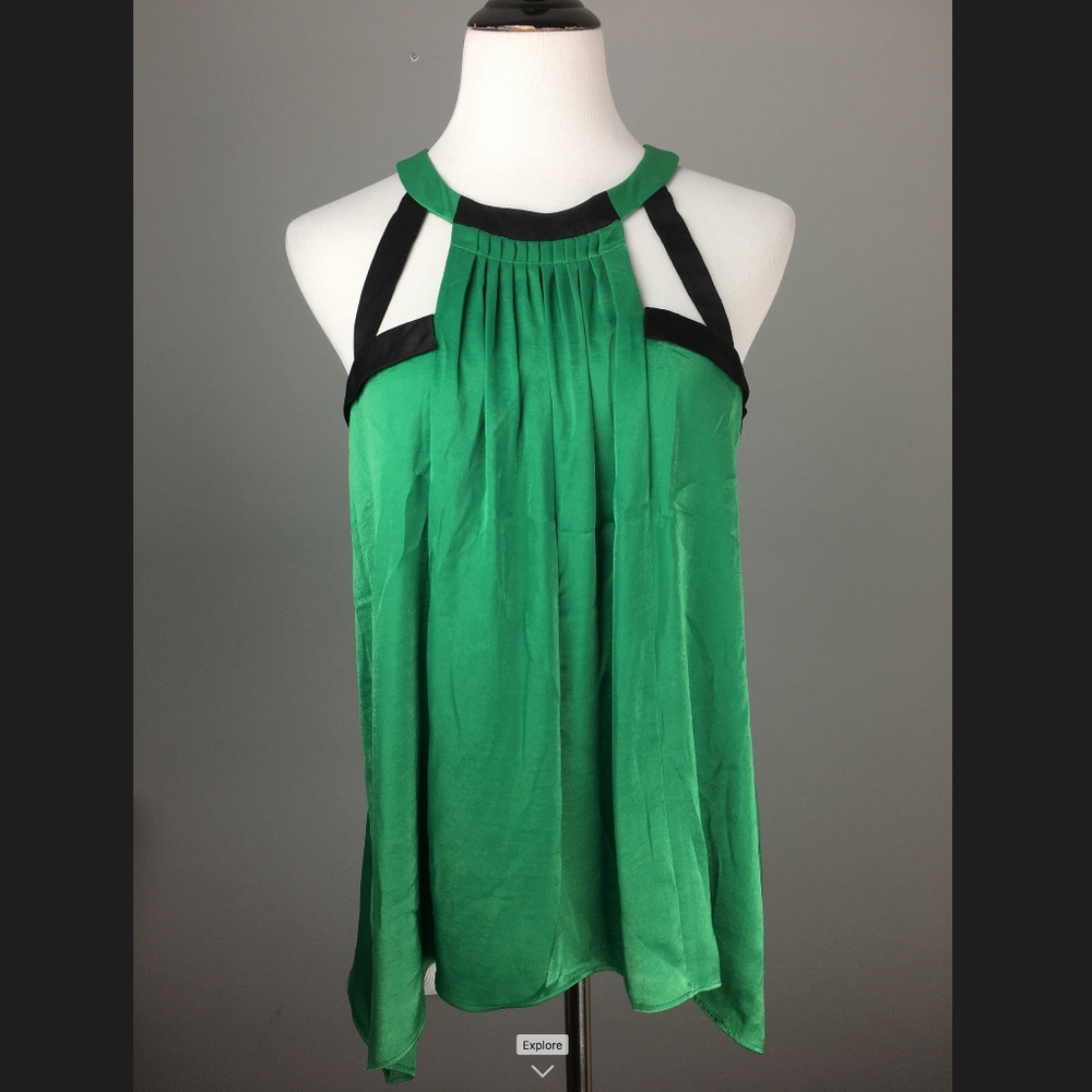BCBGMaxAzria Green Tank Top